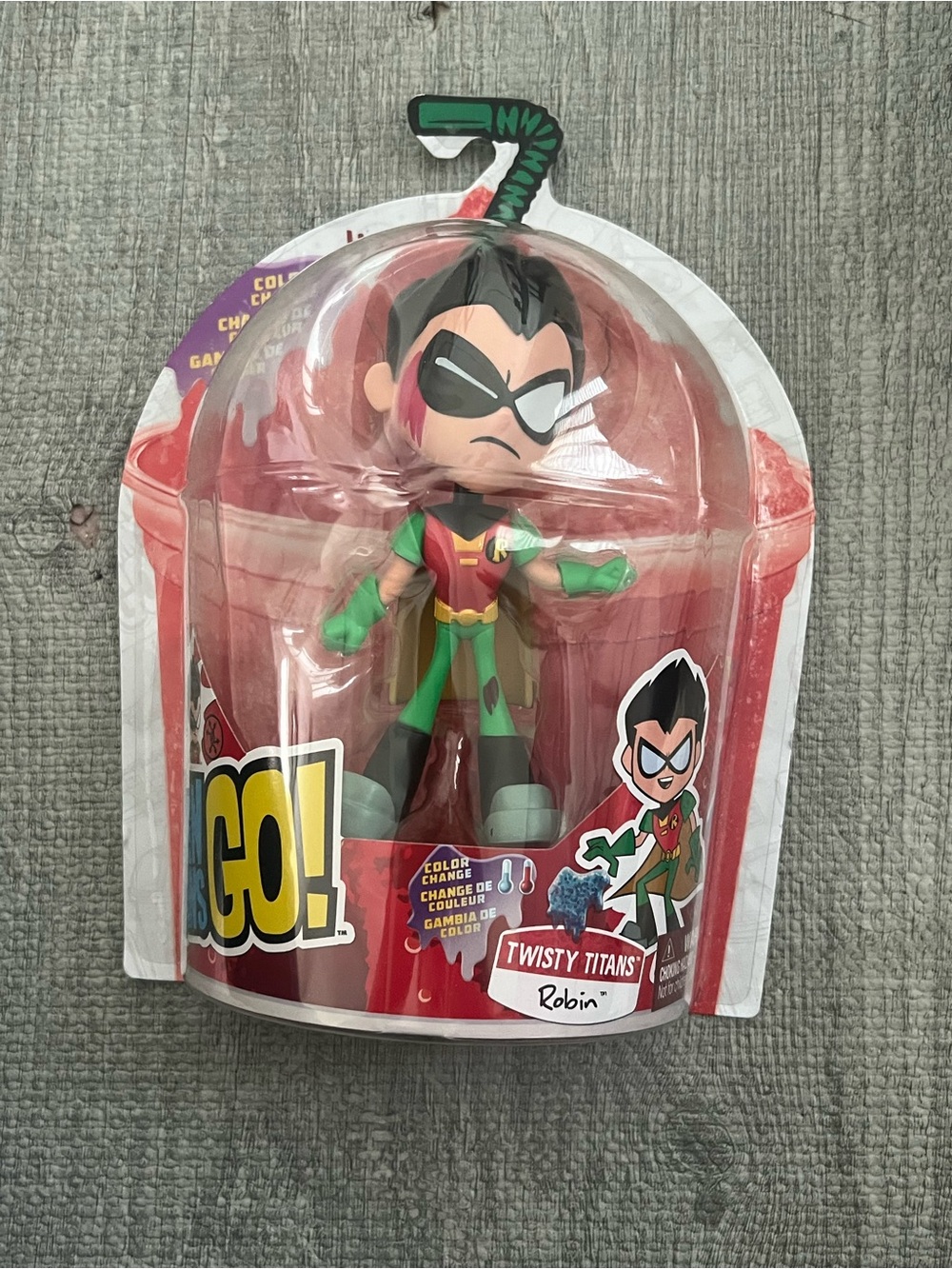 Teen Titans Go! Twisty Titans Robin Color Change Multicolor Action Figure